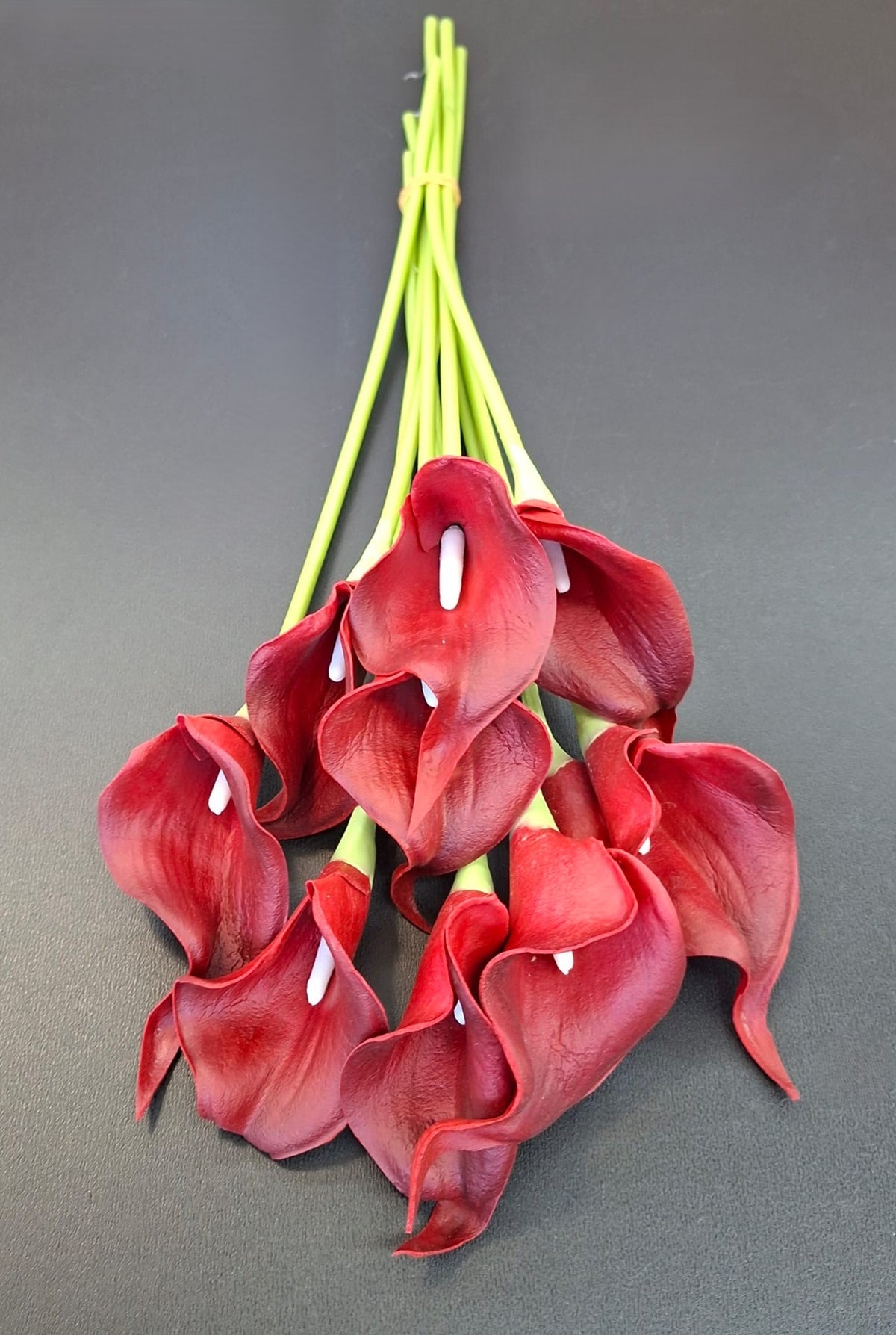 Set 10 cale artificiale din silicon, roșu – 35cm