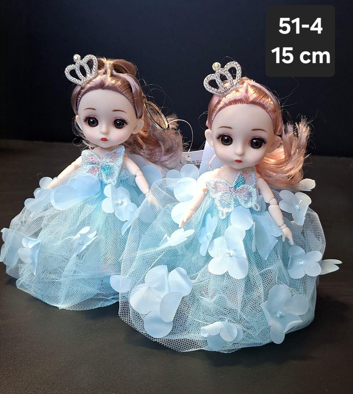 Păpuși Prințesă cu Rochie Albastră - 15cm 10/set