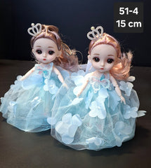 Păpuși Prințesă cu Rochie Albastră - 15cm 10/set