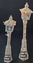 Felinar decorativ auriu cu LED – 70/90cm