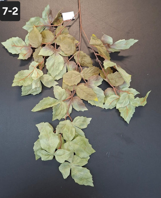 Ramură artificială decorativă - 97cm frunze verzi mat
