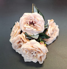 Buchet Trandafiri Artificiali piersic  – 60cm