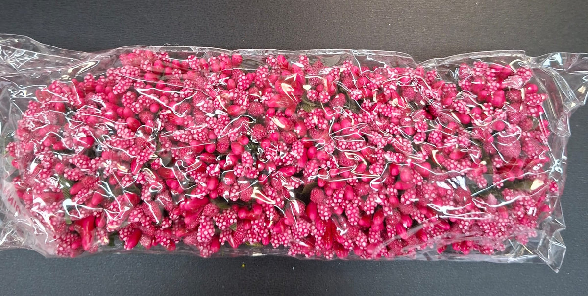 Flori din plastic - Stamine 144/set fucsia