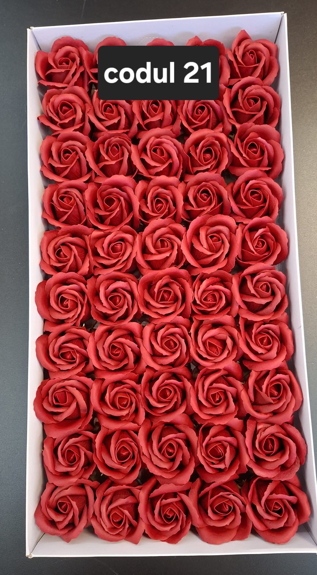 Trandafiri pasta de sapun sapun, 5cm, cutie 50 buc