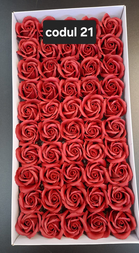 Trandafiri pasta de sapun sapun, 5cm, cutie 50 buc