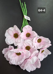 Anemone artificiale roz pudră 33cm – set 10 fire