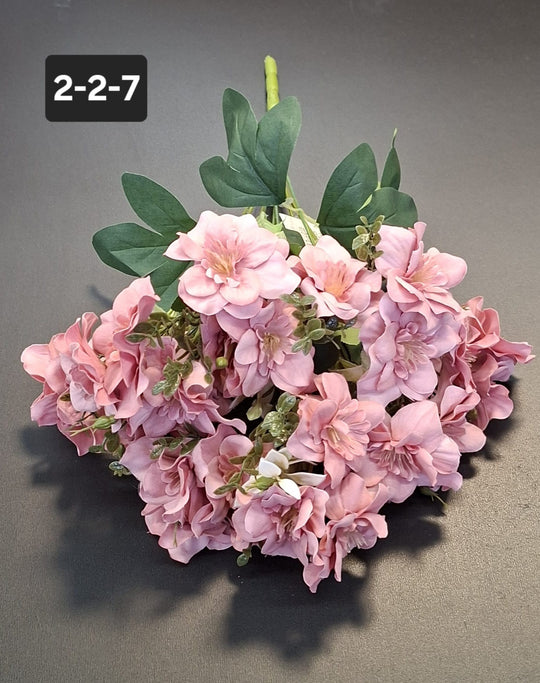 Buchet artificial trandafiri japonezi roz pal 49cm