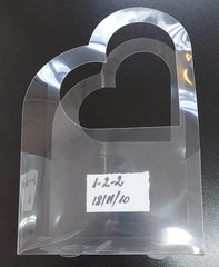 Poșetă Transparentă din Plastic cu Mâner – 10 buc/set, 18×11×10cm