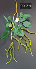 Ramură decorativă Amaranthus curgător verde închis, 80cm