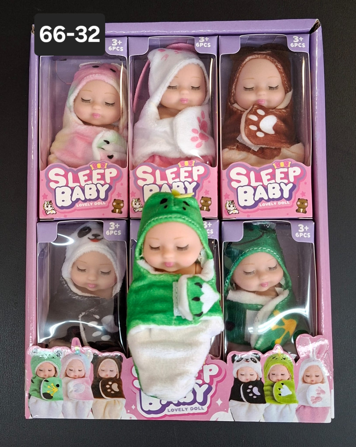 Păpuși Sleep Baby cu Păturică Animale 6/set - 15cm