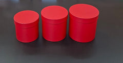 Cutii din carton cilindrice – Roșu 3/set