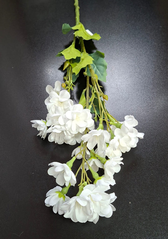 Ramură salcâm artificial alb  –  80cm