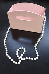 Cutie din carton roz cu perle – 20×15cm