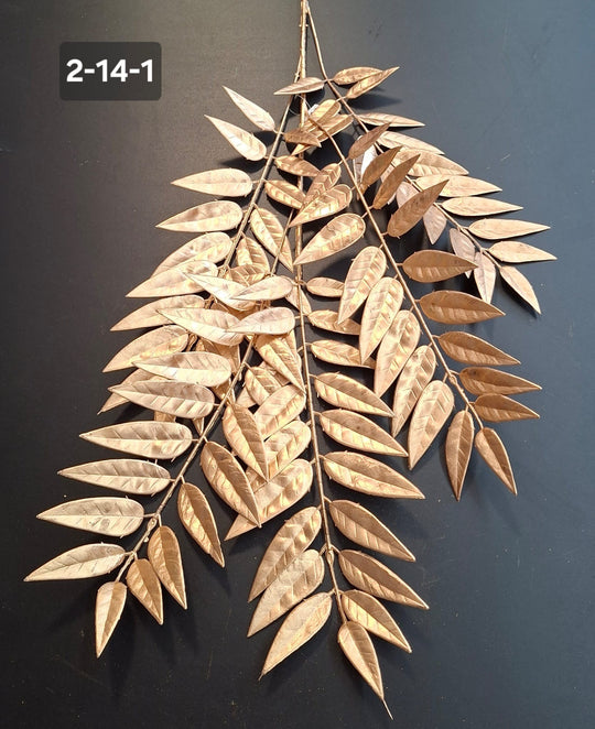 Ramură Artificială Aurie cu Frunze -  100 cm