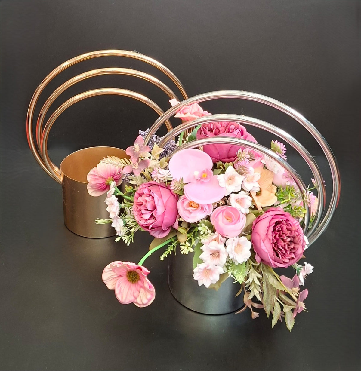 Suport auriu/argintiu din metal – 38cm elegant și decorativ