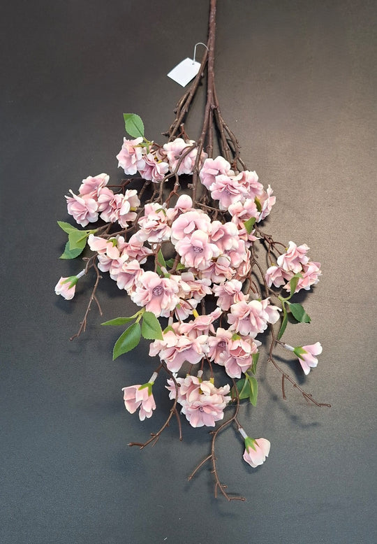 Ramură artificială cu flori de cires japonez roz – 95cm