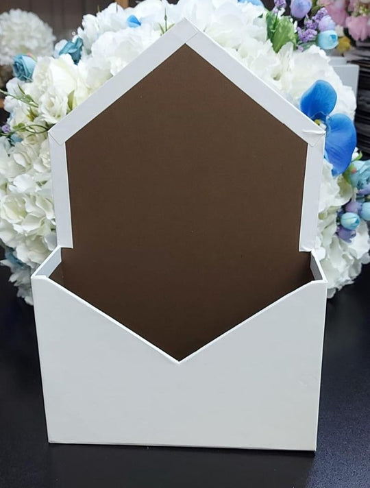 Cutie din carton tip plic pentru flori, alb, 20×30cm – set 2 bucăți