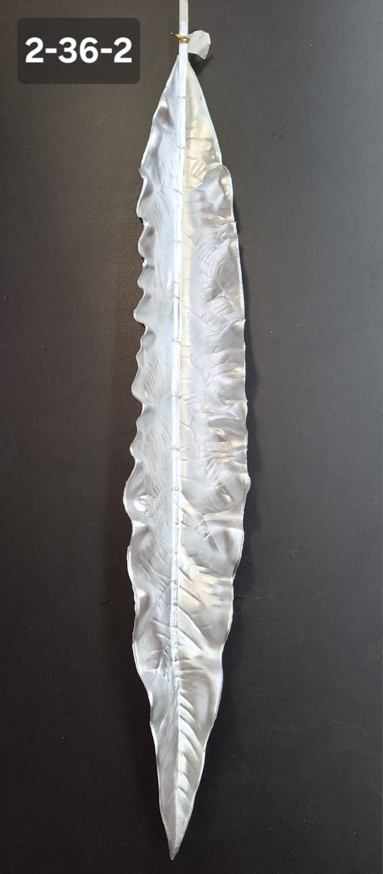 Frunză artificială argintie alungită - 95cm
