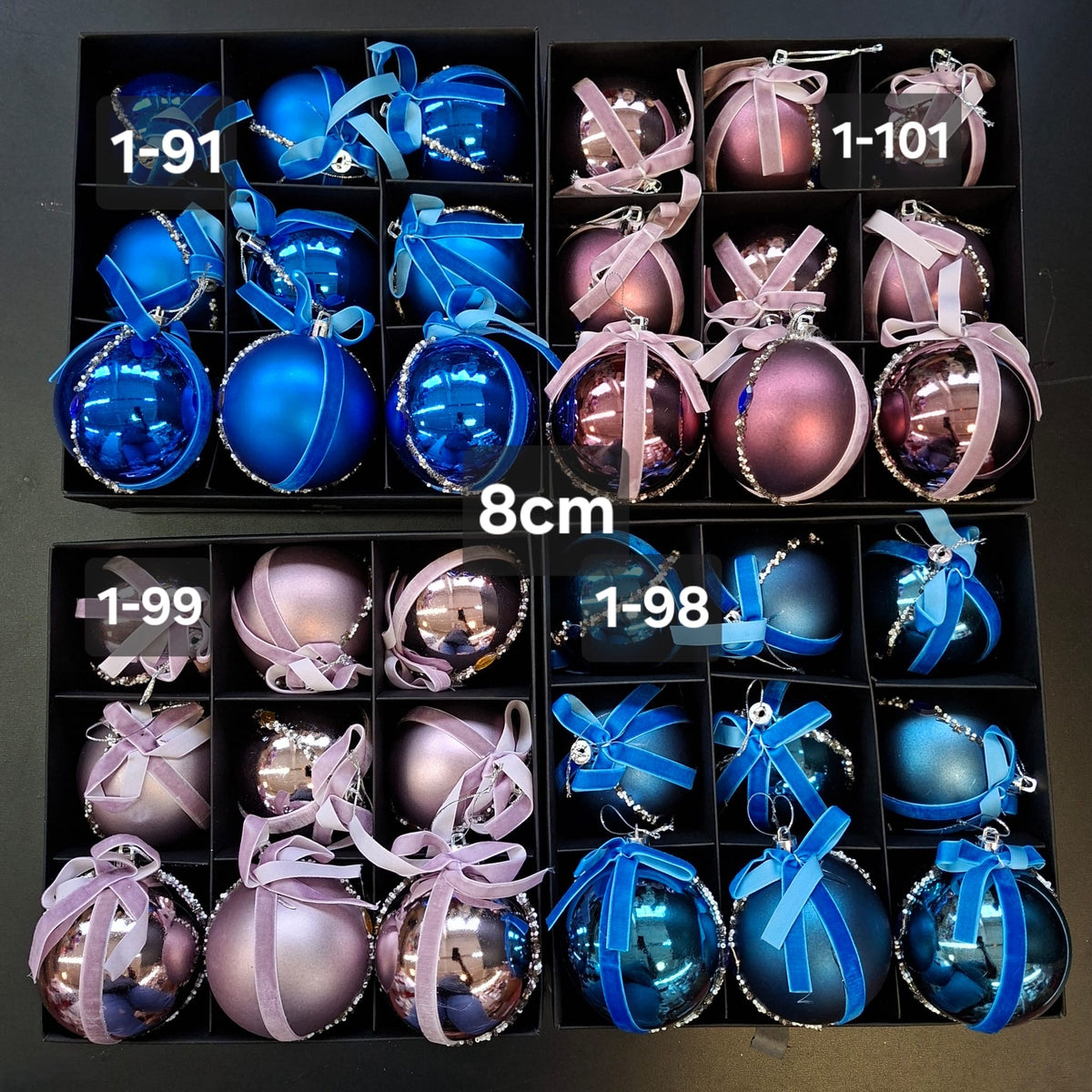 Globuri Crăciun - 8cm 9/set