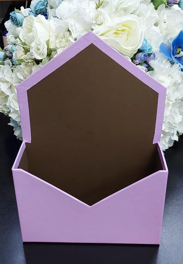 Cutie din carton tip plic pentru flori, mov, 20×30cm – set 2 bucăți
