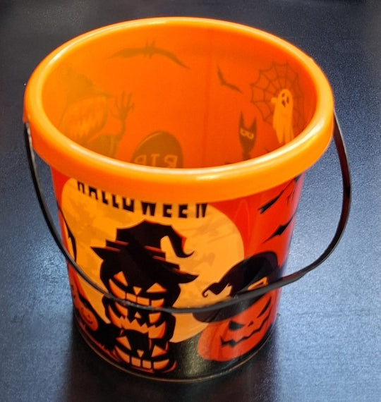 Găletușă Halloween din Plastic – Trick or Treat, Portocalie
