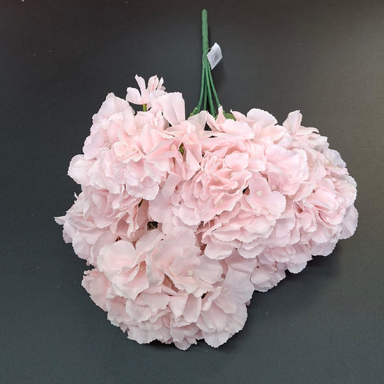 Buchet cu hortensii artificiale roz, flori mari 52cm