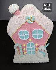 Căsuță Decorativă Candy Christmas Roz-Albastru - 26x42cm