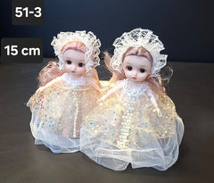 Păpuși cu Rochie Auriu și Voal - 15cm 10/set
