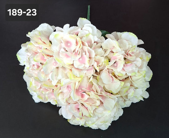 Buchet cu hortensii artificiale alb-roz - 52cm