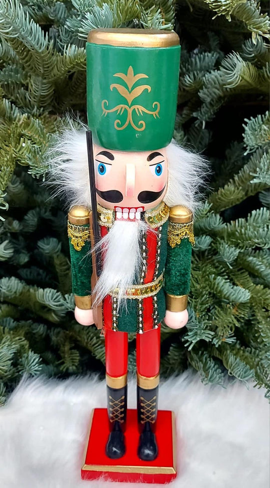 Soldățel decorativ Crăciun – Spargător de nuci verde 40cm