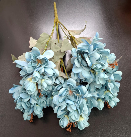 Flori artificiale de salcâm albastru deschis – 50 cm, tije sârmă, material textil