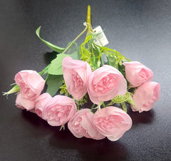 Buchet flori artificiale ranunculus roz pal  – 30cm