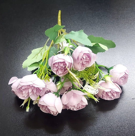 Buchet flori artificiale ranunculus lila – 30cm