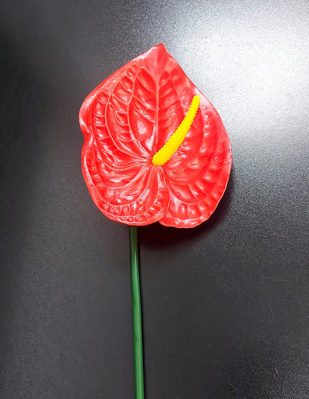 Anturium roșu artificial 70cm – flori exotice