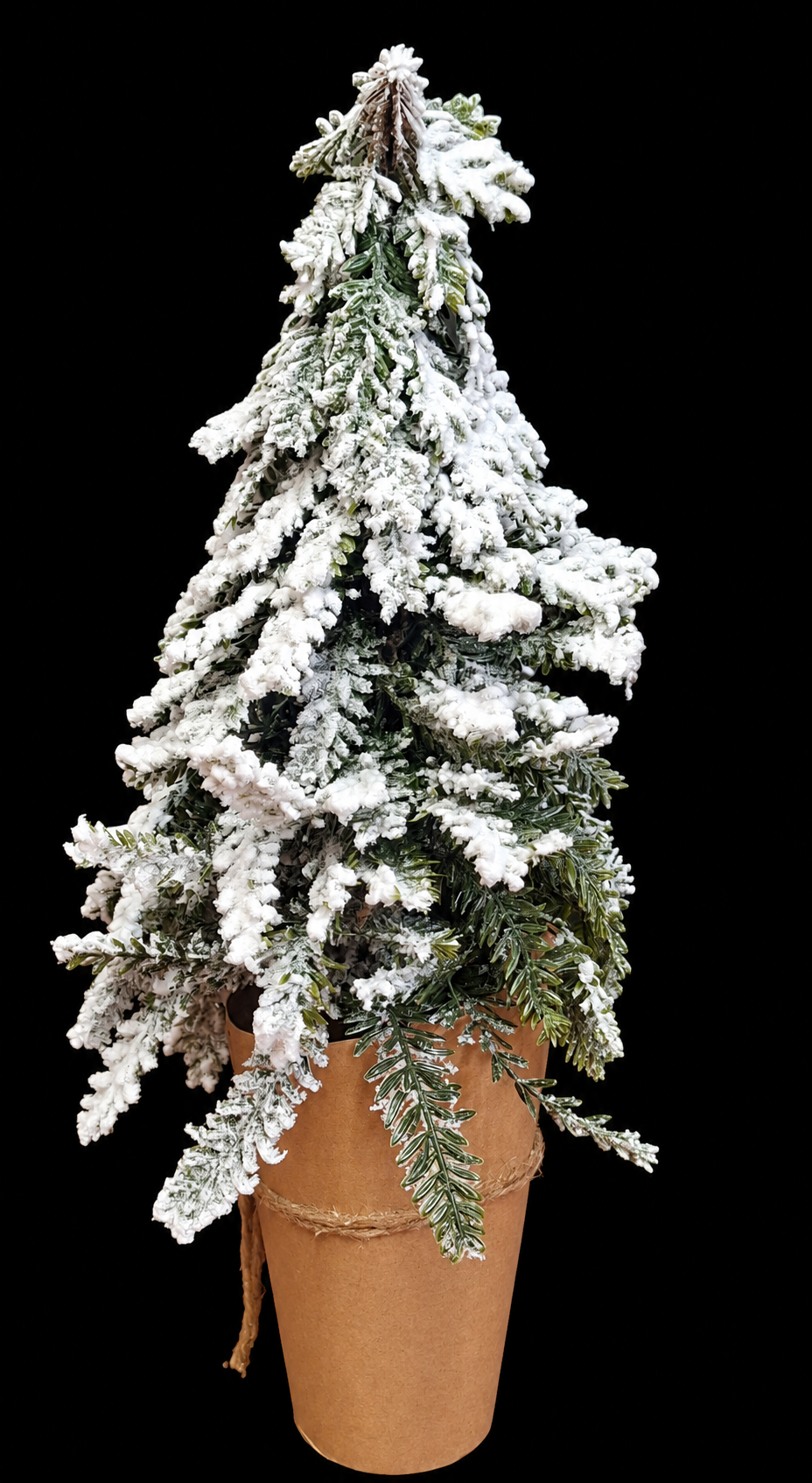 Brad de Crăciun Artificial Nins în Ghiveci –  Ramuri Înzăpezite și Aspect Natural – 40cm
