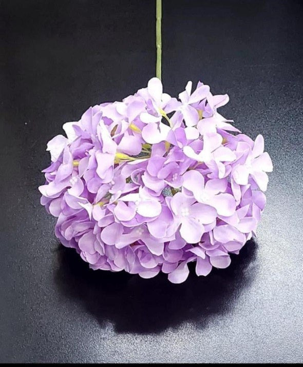 Fir Hortensie Lila – Floare Artificială pe Tulpină, Material Textil