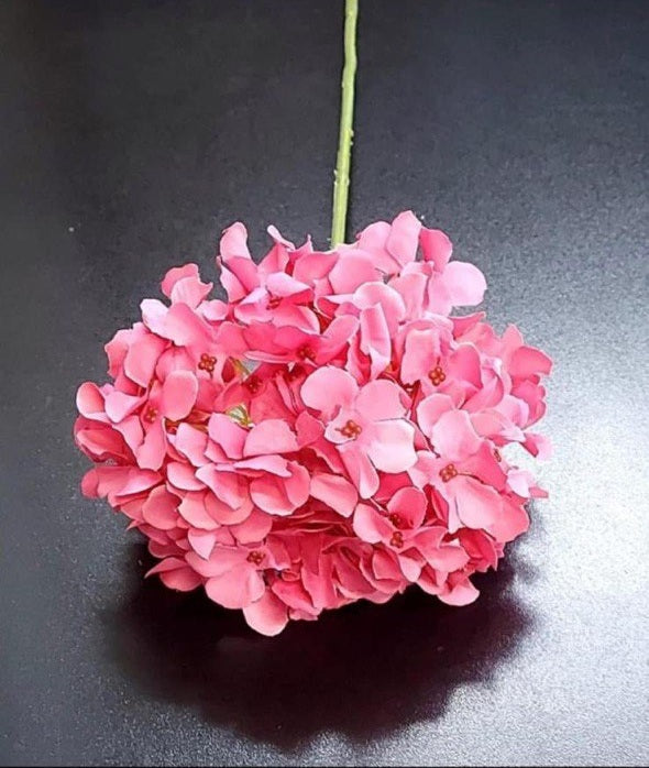 Fir  Hortensie Roz – Flori Artificiale pe Tulpină, Material Textil