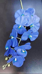 Orhidee artificială albastră intens – 100 cm, floare decorativă realistă