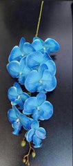 Orhidee artificială albastru gheață – 100 cm, floare decorativă realistă