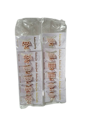 Lve Cleste Mic Par Metal Cu Margelute/strasuri 2-1 12buc/set 100/bax