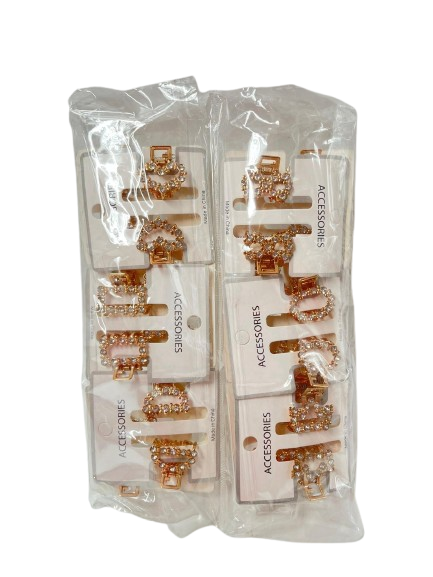 Lve Cleste Mic Par Metal Cu Strasuri 1-9/ 12buc/set 100/bax