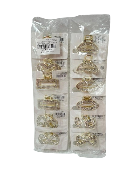 Lve Cleste Par Metal Cu Strasuri Dif Forme 1-5 12buc/set 100/bax