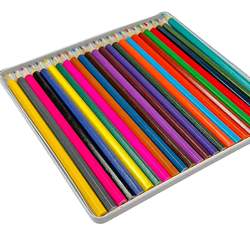 Lve Creioane Colorate Cutie Metalica 24buc/set 2049-46