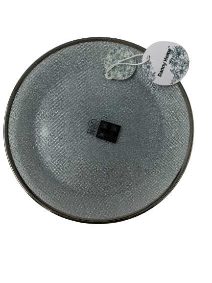 Lve Danny Home Farfurie Sticla Intinsa Margini Argintii 21cm Wy125 4-36 6/set
