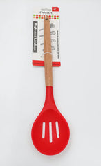 Lve Family Kitchen Lingura Perforata Silicon Maner Bambus 11-5