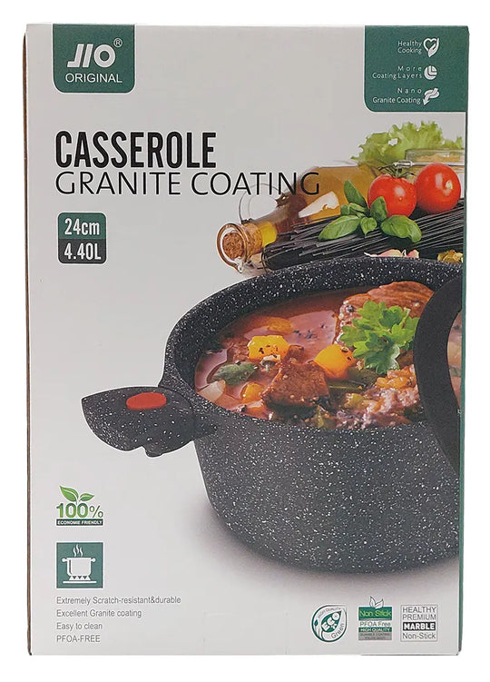 Lve Jio Cratita Aluminiu Cu Manere Detasabile+capac 24cm 555-16