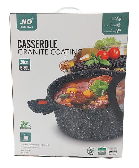 Lve Jio Cratita Aluminiu Cu Manere Detasabile+capac 28cm 555-17