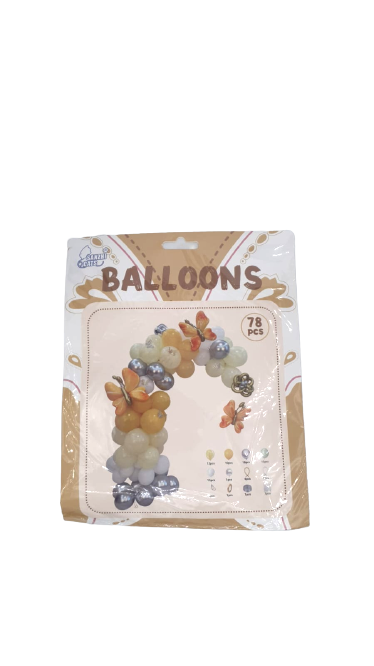 Lve Set Arcada Baloane Aniversare Diverse Culori 78buc/set 462-13