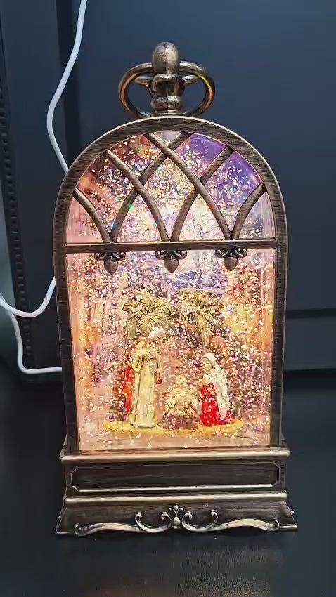 Felinar decorativ Crăciun Nașterea Domnului - 21cm