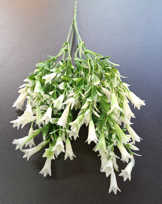 Flori artificiale albe tip clopoței, 34cm – decor natural